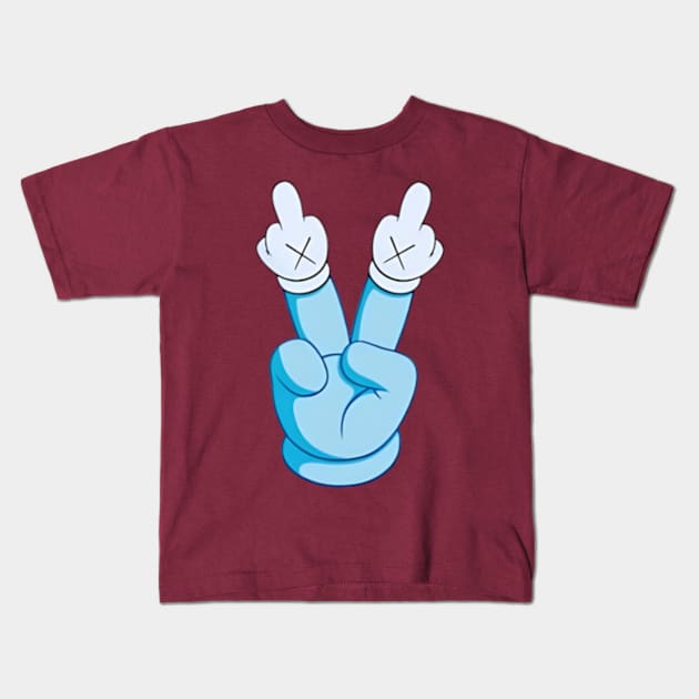 Kaws Design 21 Kids T-Shirt by NobleNotion